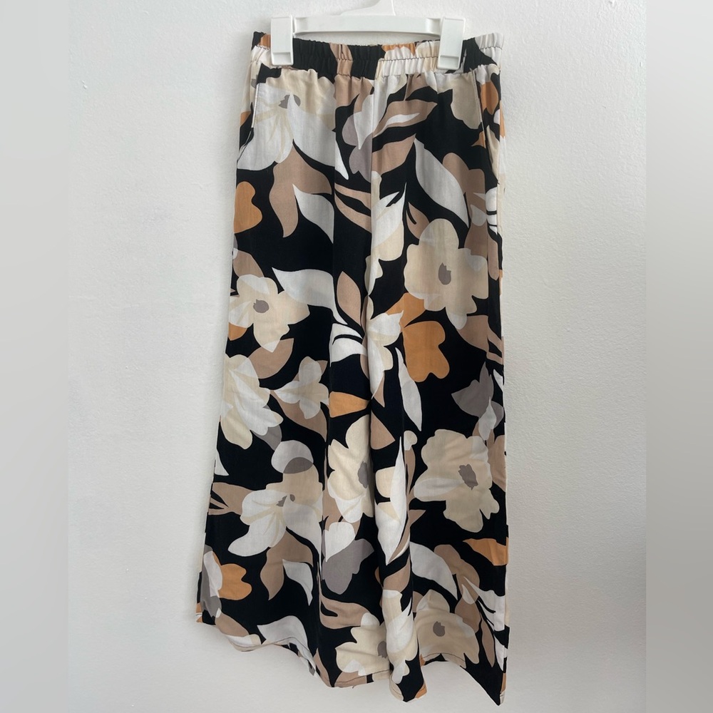 Final Touch Black & Cream Floral Pants